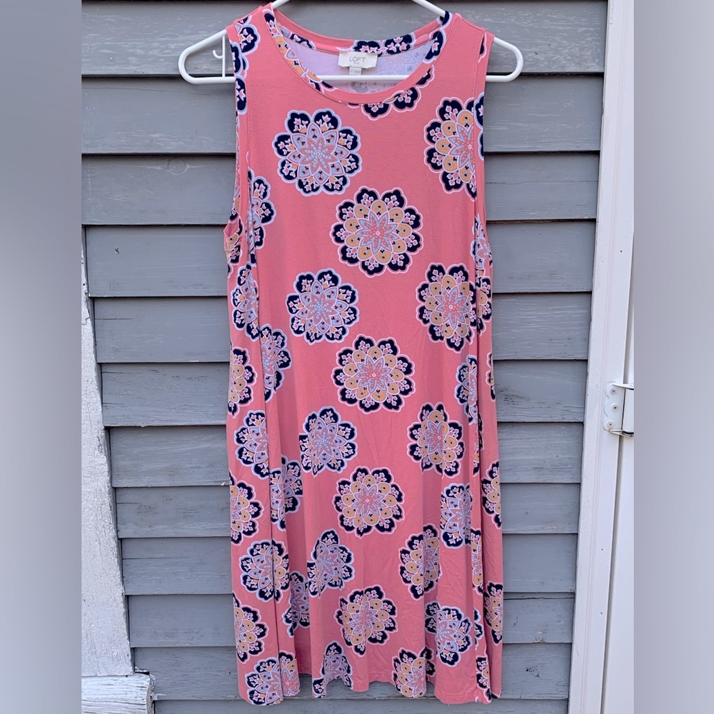Sleeveless A Frame Dress by LOFT.  SIZE L.